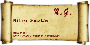 Mitru Gusztáv névjegykártya