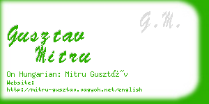 gusztav mitru business card